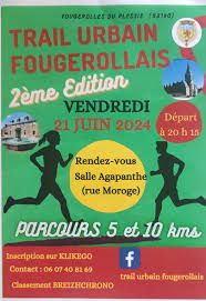 Vendredi 21 juin :  Trail Urbain Fougerollais