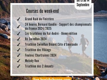 Week-end intense en perspective pour nos équipes 🤩 

Retrouvez la team Breizh Chrono sur les 9 courses suivantes : 
- Le Grand Raid du Finistere 
- Les 24...