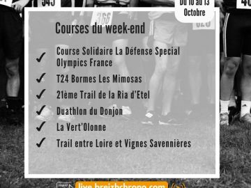 Cette semaine, dès le Jeudi 10 Octobre, nos équipes démarrent leur week-end de chronométrie 😎 

- Course Solidaire La Défense Special Olympics France 
- Le...