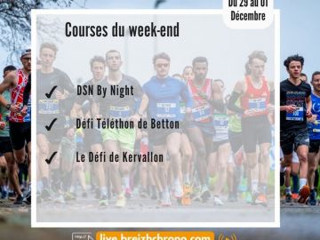 Ce week-end retrouvez nos équipes sur 3 courses bretonnes 🖤🤍

° Le vendredi soir à la DSN By Night - Les Ormes, Domaine & Resort : un défi inter-entreprise...