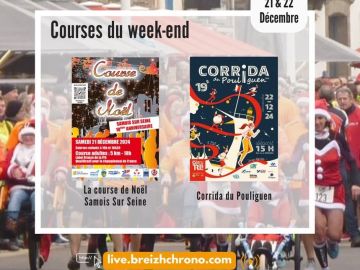 Pour ce week-end, nos équipes seront présentes sur 2 courses de Noël🎅

° La course de Noël de Samois sur Seine 🎄
° La Corrida du Pouliguen organisé par...